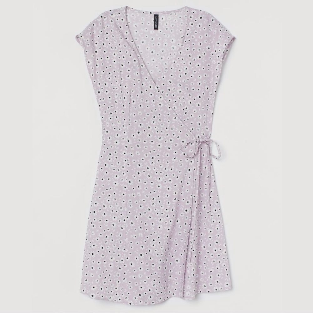 H&M Patterned Wrap-front Dress